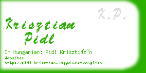 krisztian pidl business card